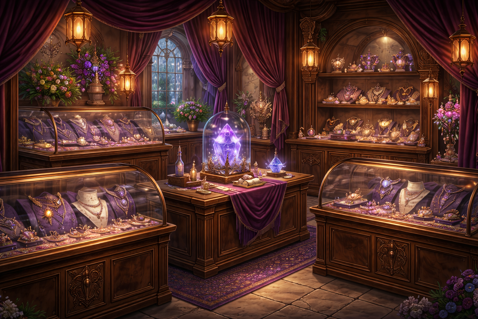 The inside of Amethyst Amenities